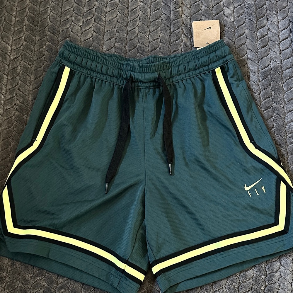 Nike Women’s Teal and Yellow Athletic Shorts
